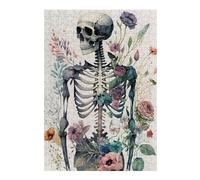 Jigsaws 38x26cm/1000pcs for Adults Floral Skeleton 1 Puzzles for Adults Hands-on Game Pattern Assembly Christmas Birthday Gifts 38x26cm/1000pcs