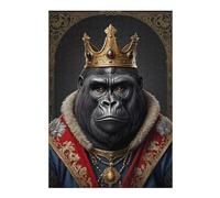 Jigsaws 38x26cm/1000pcs for Adults Gorilla King Jigsaws for Adults Brain Teaser Game But Fun And Humorous Fun Activities at Home 38x26cm/1000pcs