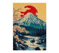 Jigsaws 38x26cm/1000pcs for Adults Mount Fuji Sunset Puzzles for Adults Hands-on Game Pattern Assembly Christmas Birthday Gifts 38x26cm/1000pcs