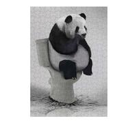 Jigsaws 38x26cm/1000pcs for Adults Panda Funny Bathroom Puzzles for Adults Hands-on Game Pattern Assembly Christmas Birthday Gifts 38x26cm/1000pcs
