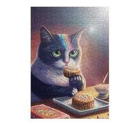 Jigsaws 38x26cm/1000pcs for Adults Rainbow Cat's Dessert Delight Puzzles for Adults Hands-on Game Pattern Assembly Christmas Birthday Gifts 38x26cm/1000pcs