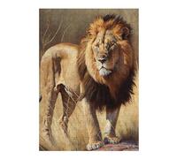 Jigsaws 38x26cm/1000pcs for Adults Savanna Lion Oil Paint Puzzles for Adults Hands-on Game Pattern Assembly Christmas Birthday Gifts 38x26cm/1000pcs