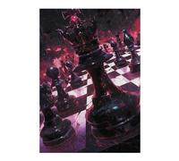 Jigsaws 38x26cm/1000pcs for Teenagerss Dark Chessboard King Puzzles for Adults Relaxing Games Difficult Hard Gifts for Friends And Family 38x26cm/1000pcs