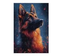 Jigsaws 38x26cm/1000pcs for Teenagerss German Shepherd Portrait Puzzles for Adults Relaxing Games Difficult Hard Gifts for Friends And Family 38x26cm/1000pcs