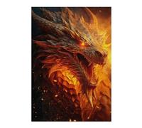 Jigsaws 38x26cm/1000pcs for Teenagerss Sparkling Fire Dragon Puzzles for Adults Relaxing Games Difficult Hard Gifts for Friends And Family 38x26cm/1000pcs