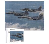 Jigsaws 500 PCS for Adults AIR FORCE F15E Puzzles for Adults Hands-on Game Presents for Women Fun Activities at Home 500 PCS