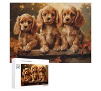 Jigsaws 500 PCS for Adults American Cocker Spaniel Pu Jigsaw Puzzle Brain Teaser Game Presents for Women Fun Activities at Home 500 PCS
