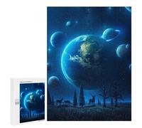 Jigsaws 500 PCS for Adults Blue Universe Jigsaws for Adults Toy Wall Decor Birthday Present Unique Birthday And Xmas Gifts 500 PCS