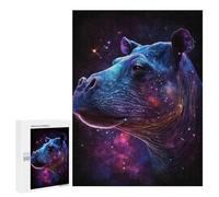 Jigsaws 500 PCS for Adults Cosmic Hippo Portrait-12 Adult Jigsaw Puzzle Brain Teaser Game A Work of Art Fun at Home Activities, 500 PCS