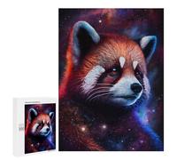 Jigsaws 500 PCS for Adults Cosmic Red Panda Portrait-1 Adult Jigsaw Puzzle Brain Teaser Game A Work of Art Fun at Home Activities, 500 PCS