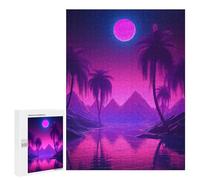 Jigsaws 500 PCS for Adults Dreamy Synthwave Horizons Jigsaws for Adults Toy Wall Decor Birthday Present Unique Birthday And Xmas Gifts 500 PCS