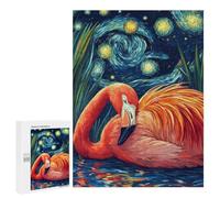 Jigsaws 500 PCS for Adults Flamingo Night Sky Jigsaws for Adults Toy Wall Decor Birthday Present Unique Birthday And Xmas Gifts 500 PCS