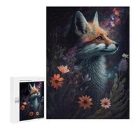 Jigsaws 500 PCS for Adults Fox in Starry Garden Adult Jigsaw Puzzle Brain Teaser Game A Work of Art Fun at Home Activities, 500 PCS