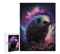Jigsaws 500 PCS for Adults Galactic Hedgehog Art Print Adult Jigsaw Puzzle Brain Teaser Game A Work of Art Fun at Home Activities, 500 PCS