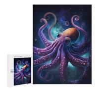Jigsaws 500 PCS for Adults Galactic Octopus Art Print-8 Adult Jigsaw Puzzle Brain Teaser Game A Work of Art Fun at Home Activities, 500 PCS