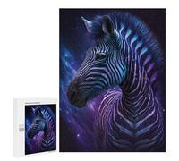 Jigsaws 500 PCS for Adults Galactic Zebra Art Print Adult Jigsaw Puzzle Brain Teaser Game A Work of Art Fun at Home Activities, 500 PCS