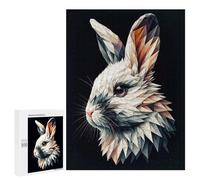 Jigsaws 500 PCS for Adults Geometric Bunny Adult Jigsaw Puzzle Brain Teaser Game A Work of Art Fun at Home Activities, 500 PCS