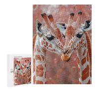 Jigsaws 500 PCS for Adults Giraffe Pair Portrait Adult Jigsaw Puzzle Brain Teaser Game A Work of Art Fun at Home Activities, 500 PCS