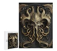 Jigsaws 500 PCS for Adults Golden Cthulhu Monarch Adult Jigsaw Puzzle Brain Teaser Game A Work of Art Fun at Home Activities, 500 PCS
