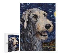 Jigsaws 500 PCS for Adults Irish Wolfhound Starry Adult Jigsaw Puzzle Relax Games Perfect Decoration Christmas Birthday Gifts 500 PCS