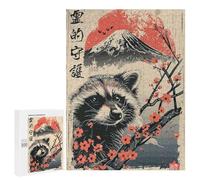 Jigsaws 500 PCS for Adults Japan Nature Cute Raccoon Puzzles for Adults Hands-on Game Presents for Women Fun Activities at Home 500 PCS
