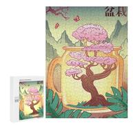 Jigsaws 500 PCS for Adults Japanese Bonsai Fuji Ace Jigsaw Puzzle Brain Teaser Game Presents for Women Fun Activities at Home 500 PCS