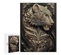 Jigsaws 500 PCS for Adults King Predator Tiger Puzzle for Adults Family Game A Work of Art Unique Birthday And Xmas Gifts 500 PCS