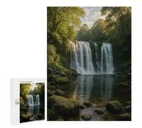 Jigsaws 500 PCS for Adults Lush Waterfall Landscape Puzzle for Adults Family Game A Work of Art Unique Birthday And Xmas Gifts 500 PCS