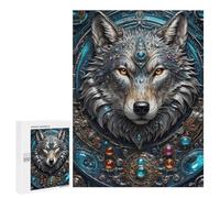 Jigsaws 500 PCS for Adults Mega Steampunk Wolf Jigsaw Puzzle Brain Teaser Game Presents for Women Fun Activities at Home 500 PCS