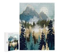 Jigsaws 500 PCS for Adults Misty Pines Adult Jigsaw Puzzle Brain Teaser Game A Work of Art Fun at Home Activities, 500 PCS