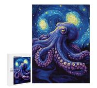 Jigsaws 500 PCS for Adults Octopus Starry Night Adult Jigsaw Puzzle Relax Games Perfect Decoration Christmas Birthday Gifts 500 PCS