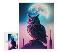 Jigsaws 500 PCS for Adults Paint Owl on Cloud Jigsaw Puzzle Brain Teaser Game Presents for Women Fun Activities at Home 500 PCS