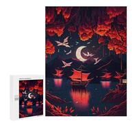 Jigsaws 500 PCS for Adults Red Cherry Blossom Jigsaws for Adults Toy Wall Decor Birthday Present Unique Birthday And Xmas Gifts 500 PCS