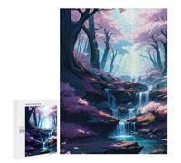 Jigsaws 500 PCS for Adults Sakura Cherry Blossom Art Jigsaw Puzzle Brain Teaser Game Presents for Women Fun Activities at Home 500 PCS