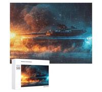 Jigsaws 500 PCS for Adults Tank Panzer in World War 2 Puzzles for Adults Hands-on Game Presents for Women Fun Activities at Home 500 PCS