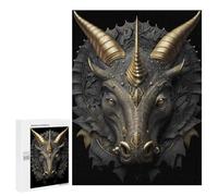 Jigsaws 500 PCS for Adults Triceratops Dinosaur Art Adult Jigsaw Puzzle Brain Teaser Game A Work of Art Fun at Home Activities, 500 PCS