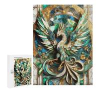 Jigsaws 500 PCS for Teenagerss Abstract Phoenix Kintsugi Jigsaw Puzzle Brain Teaser Game Stress Reliever Challenging To Complete 500 PCS