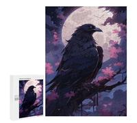 Jigsaws 500 PCS for Teenagerss Celestial Crow Ethereal Jigsaw Puzzle Brain Teaser Game Stress Reliever Challenging To Complete 500 PCS