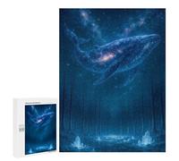 Jigsaws 500 PCS for Teenagerss Celestial Whale Over Forest Puzzles for Adults Hands-on Game Birthday Present Birthday Present, Gifts, 500 PCS