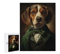 Jigsaws 500 PCS for Teenagerss Celtic Beagle Dog Jigsaws for Adults Brain Teaser Game Birthday Present Challenging To Complete 500 PCS