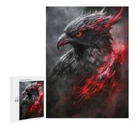 Jigsaws 500 PCS for Teenagerss Dark Fiery Raven Puzzles for Adults Hands-on Game Birthday Present Birthday Present, Gifts, 500 PCS