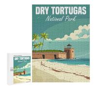 Jigsaws 500 PCS for Teenagerss Dry Tortugas National Park Jigsaw Puzzle Brain Teaser Game Stress Reliever Challenging To Complete 500 PCS