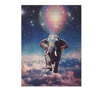 Jigsaws 500 PCS for Teenagerss Elephant Flying in Space Jigsaw for Adults Brain Teaser Game Analysis And Logic Gifts for Friends And Family 500 PCS