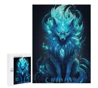 Jigsaws 500 PCS for Teenagerss Fox Neon Jigsaw Puzzle Brain Teaser Game Stress Reliever Challenging To Complete 500 PCS