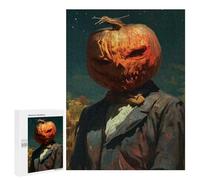 Jigsaws 500 PCS for Teenagerss Pumpkin Head Man Jigsaw Puzzle Brain Teaser Game Stress Reliever Challenging To Complete 500 PCS