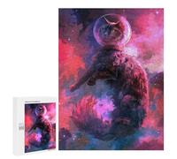 Jigsaws 500 PCS for Teenagerss Purple Space Cat Puzzles for Adults Hands-on Game Birthday Present Birthday Present, Gifts, 500 PCS