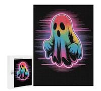 Jigsaws 500 PCS for Teenagerss Rainbow Ghost with Neon Aura Puzzles for Adults Hands-on Game Birthday Present Birthday Present, Gifts, 500 PCS