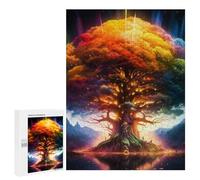 Jigsaws 500 PCS for Teenagerss Rainbow Tree of Life Jigsaws for Adults Brain Teaser Game Birthday Present Challenging To Complete 500 PCS