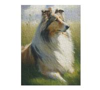 Jigsaws 500 PCS for Teenagerss Rough Collie Style 3 Puzzles for Adults Relaxing Games Difficult Hard Gifts for Friends And Family 500 PCS