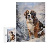 Jigsaws 500 PCS for Teenagerss Saint Bernard Dog Jigsaw for Adults Anti-Stress Toys Pattern Assembly Birthday Present, Gifts, 500 PCS